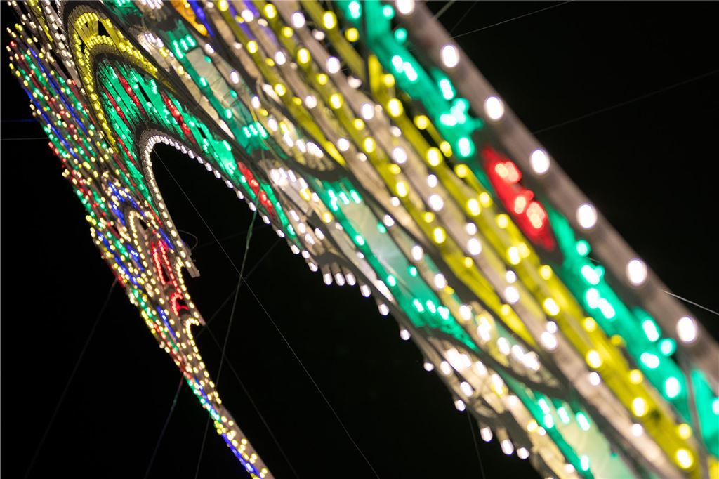 Ein Lichtbogen auf der Festa Italiana in Unna 2023