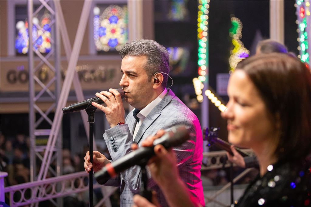 Musiker bei ihrem Auftritt auf der Festa Italiana in Unna am Samstagabend, 23. Mai 2023