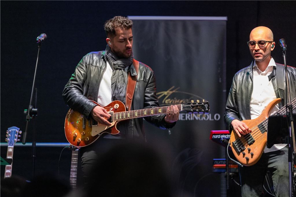 Musiker bei ihrem Auftritt auf der Festa Italiana in Unna am Samstagabend, 23. Mai 2023