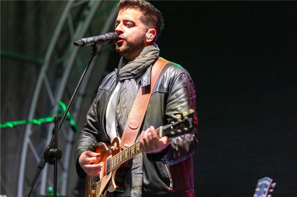 Musiker bei ihrem Auftritt auf der Festa Italiana in Unna am Samstagabend, 23. Mai 2023