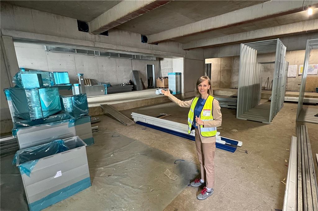 Stand Bauarbeiten Bildungsstandort Hertinger Tor - Schule und Kindergarten