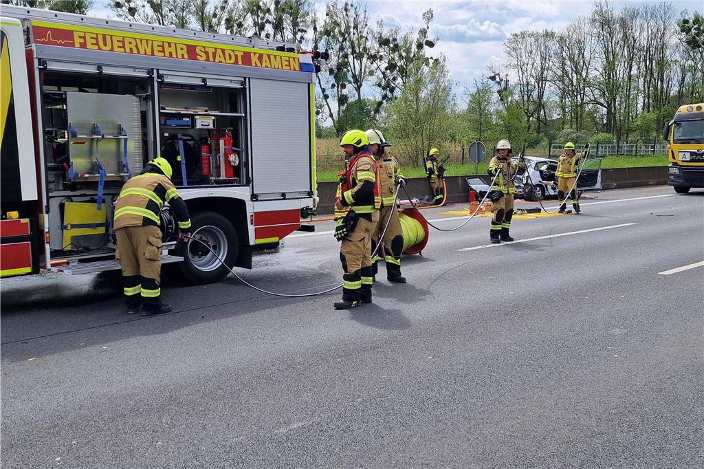 Die Feuerwehr Kamen im Einsatz.
