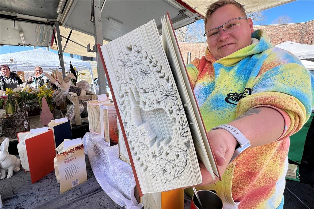 Faszinierend bedruckte Bücher.