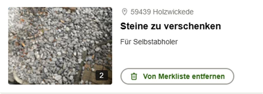Leere Adventskalender und Steine: Kuriose Angebote im Internet Ein paar Steine gibt es kostenlos auf Kleinanzeigen.