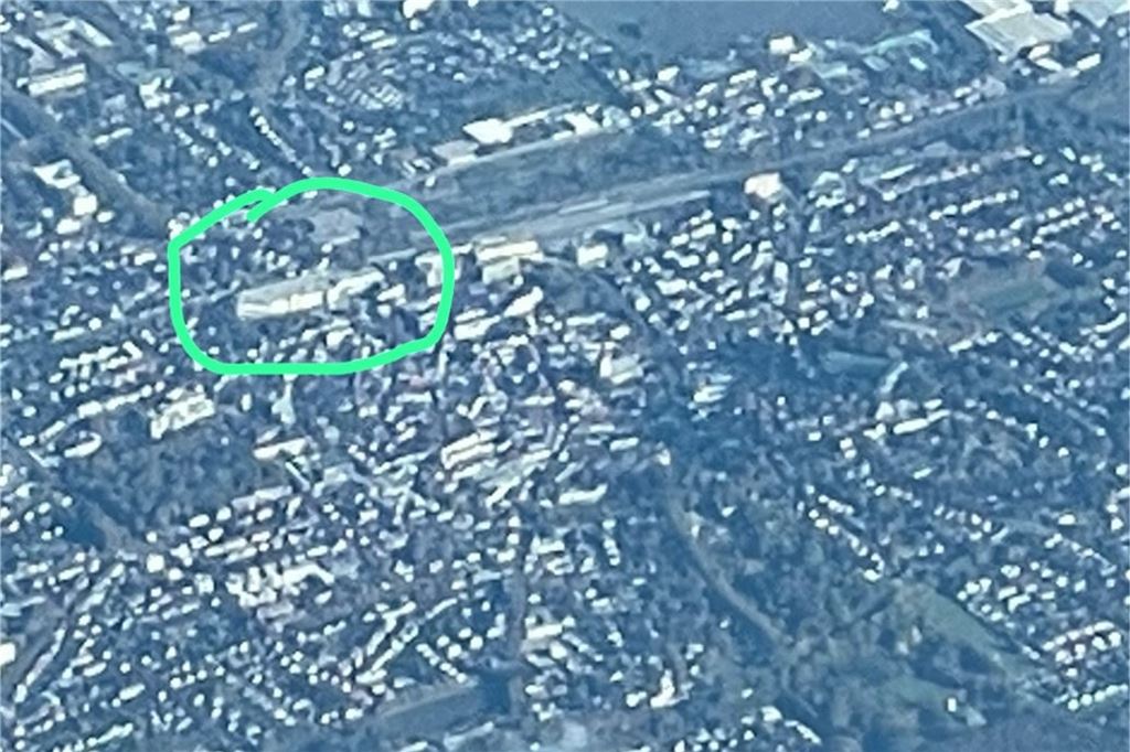 Die Mühle Bremme ist Michael Deterdings „Luftnummer“ Auf einem Interkontinentalflug nahm ein Lufthansapilot dieses Foto von Unna auf. Die „Neue Mühle“ Bremme ist gut auszumachen.