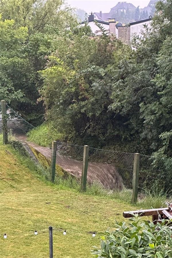 Hochwasser in Massen: Kommt der Regen, steigt die Angst bei den Anwohnern Beim Starkregen Anfang August führte der Massener Bach massiv Wasser.