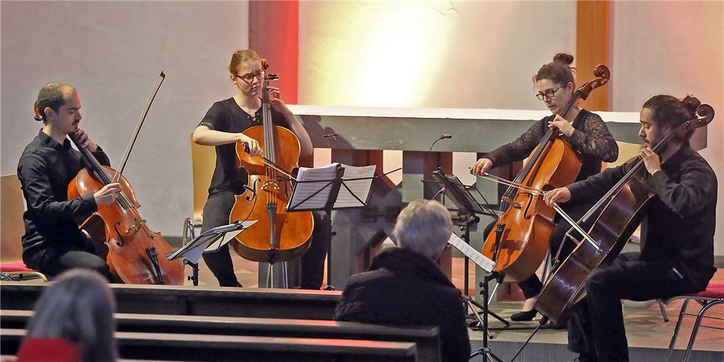 Corona-Pause endet mit Live-Konzert zum Weltklimatag Das Nanyrianan-Celloquartett beteiligte sich am „Beethoven Pastoral Project“ und spielt in der St.-Martin-Kirche in Unna.