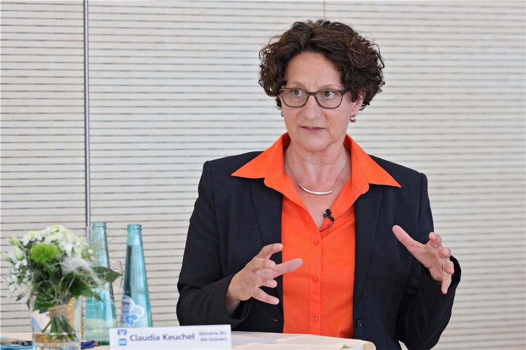 Möbel Höffner: Soll sich der Stadtrat noch einmal korrigieren? Claudia Keuchel von den Bündnisgrünen bei einer Podiumsdiskussion.