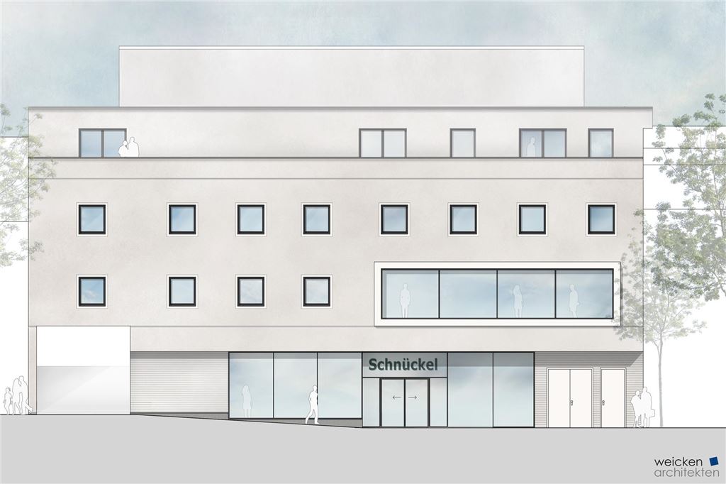 Die Geschäftsfrau mit Herz führt Unnas Kaufhaus in die Zukunft Das Kaufhaus Schnückel soll an seiner Südseite ein neues Gesicht bekommen. So plant das Architekturbüro Weicken die neue Fassade an der Flügelstraße.