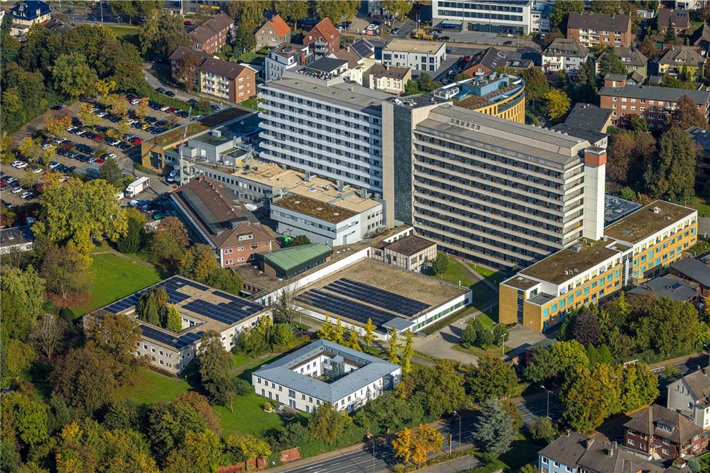 Aufreger im Netz zum Krankenhaus: So geht das Klinikum damit um St. Marien Hospital aus der Vogelperspektive