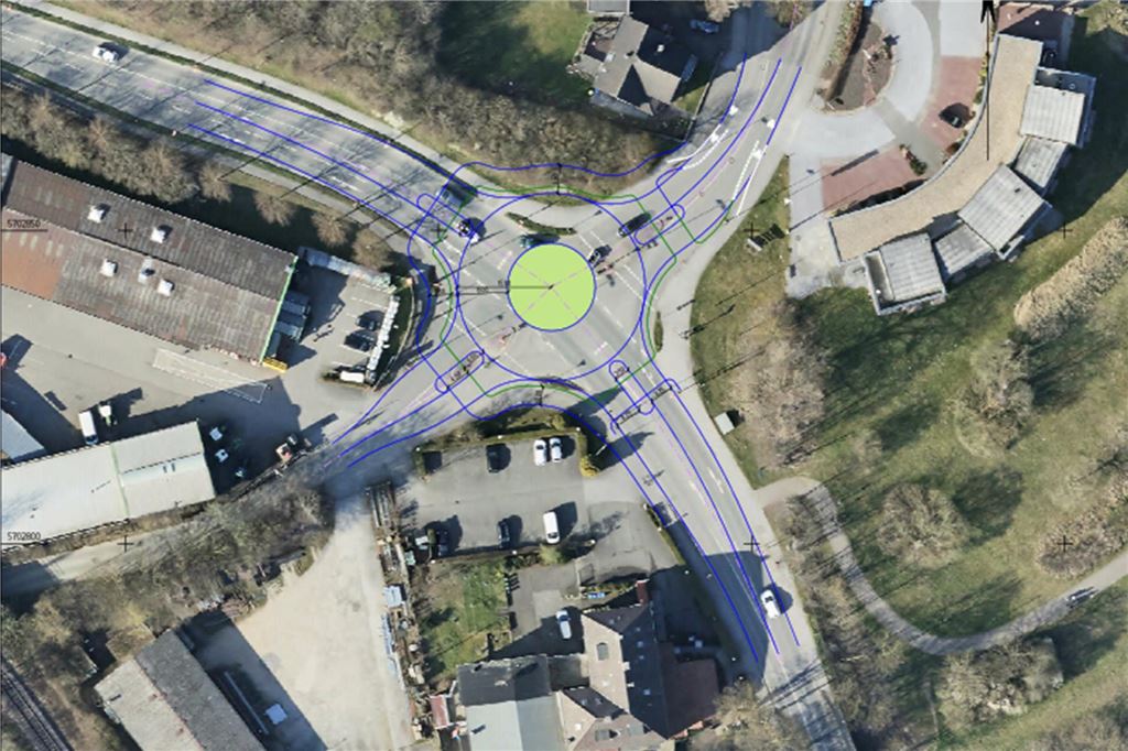 Kreisverkehr: Franz-Josef Knur befürchtet nächste Schikane für Radfahrer Der Entwurf für den Kreisverkehr in Fröndenberg sieht nur einen Ring für den Gesamtverkehr vor.