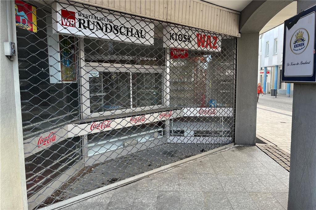 Der Kiosk an der Ecke Nordring/Massener Straße steht ebenfalls leer.