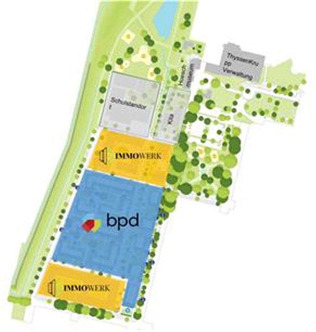 Supermarkt, Gastro und viele preiswerte Wohnungen im Karlsquartier Der Lageplan zeigt die verschiedenen Baufelder des Karlsquartiers und ihre Entwickler.