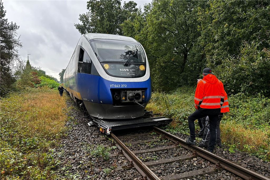Transporter kollidiert mit Zug: Bahnstrecke in Dorsten gesperrt Der Zug ist mit dem Anhänger eines Lkw kollidiert.