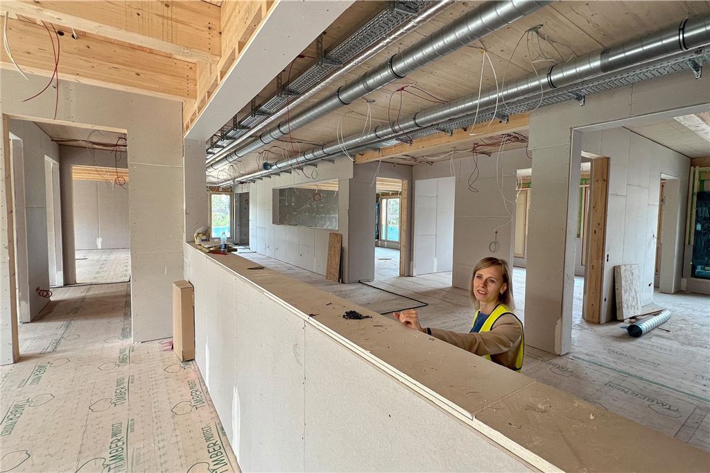Stand Bauarbeiten Bildungsstandort Hertinger Tor - Schule und Kindergarten