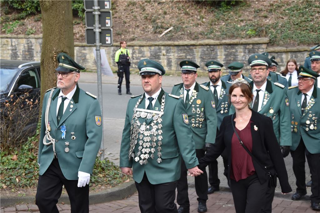 Königspaar beim Umzug.