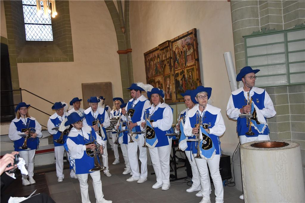 Spielmannszug in der Kirche.