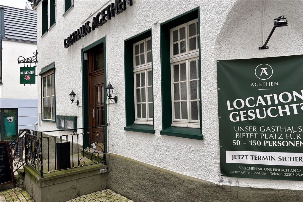 Neuer Pächter für Agethen gesucht: Zukunft des Gasthauses ungewiss Außenaufnahme des Gasthauses Agethen in Unna