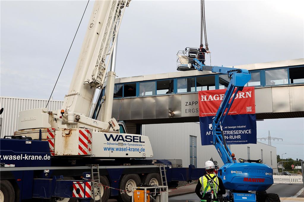 Abriss der Zapp-Brücke im August 2023.