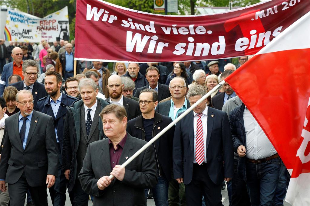Heiko Maas im Demonstrationszug.