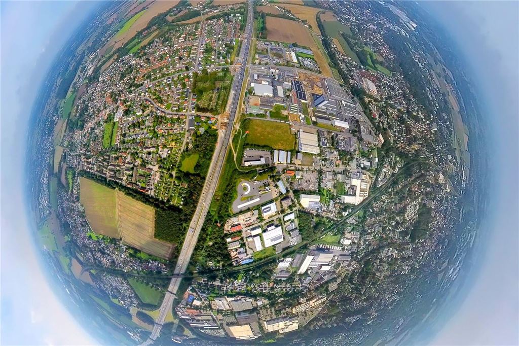 Fischaugen-Perspektive von dem Ortsteil Unna Massen.