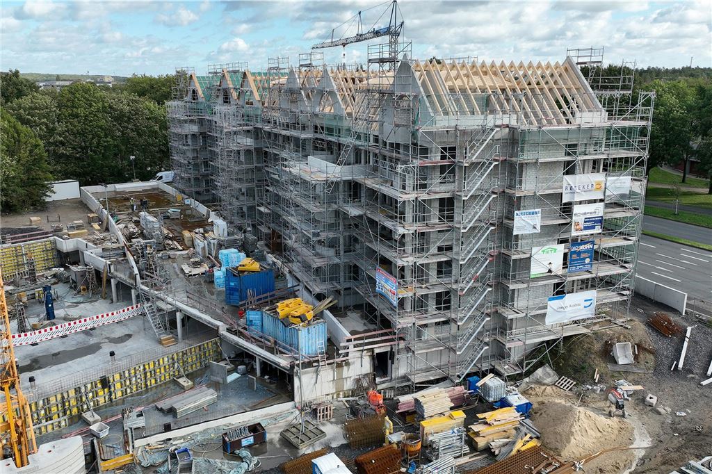 Richtfest beim Bauverein zu Lünen: Millionenschweres Bauvorhaben auf dem Weg Im September kommenden Jahres sollen die ersten Mieter in die barrierefreien Wohnungen einziehen.