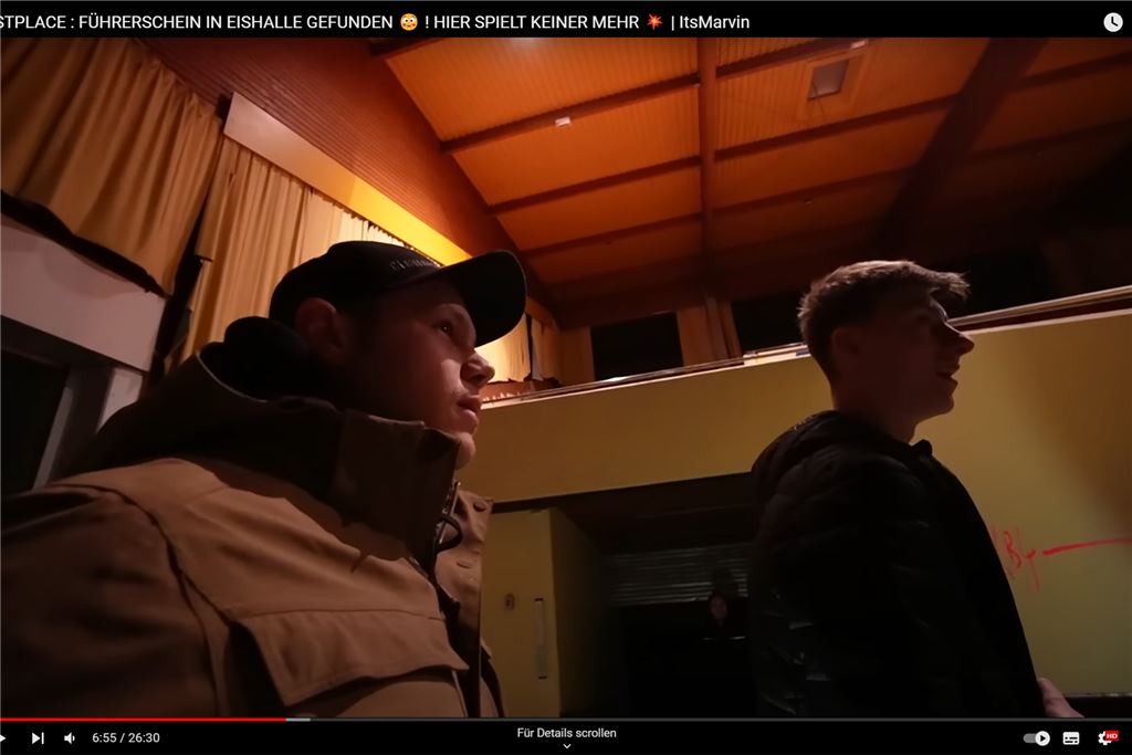YouTuber filmen sich in Eishalle und kassieren Anzeige YouTube