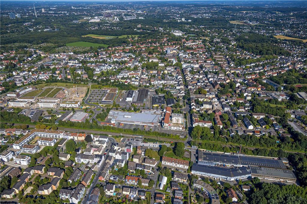 Luftbild, Baustelle und Neubau Hombrucher Bogen, Ortsansicht Wohngebiet Hombruch, Dortmund, Ruhrgebiet, Nordrhein-Westfalen, Deutschland