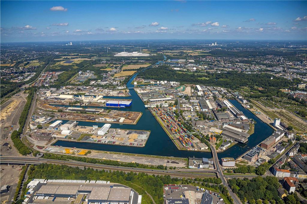 Luftbild, Hafen Dortmund Gesamtansicht, Hafen, Dortmund, Ruhrgebiet, Nordrhein-Westfalen, Deutschland