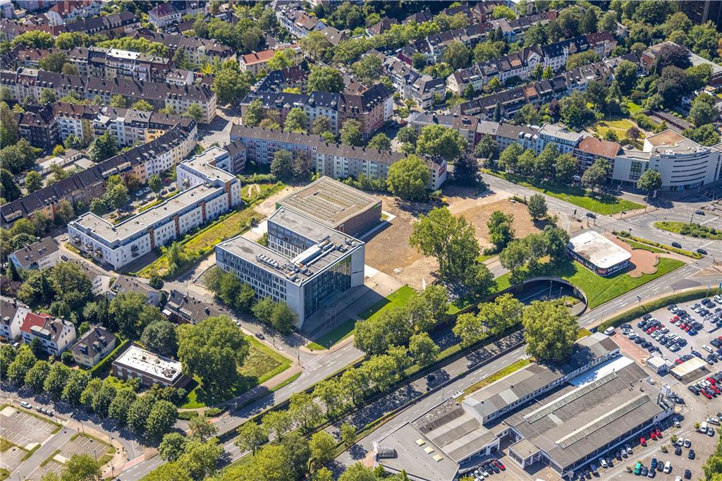 Luftbild, Kassenärztliche Vereinigung Westfalen-Lippe (KVWL) und Neubau KVWL Parkhaus, Westfalendamm, Dortmund, Ruhrgebiet, Nordrhein-Westfalen, Deutschland