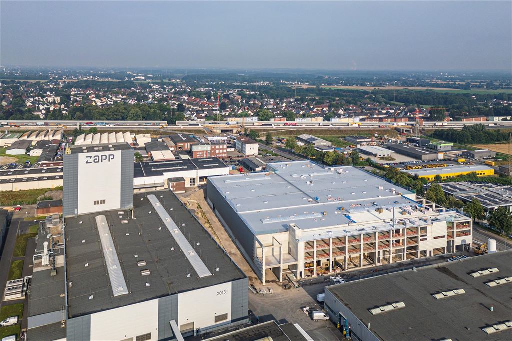 Luftbild: Neubau der Firma Zapp an der Hansastraße in Unna