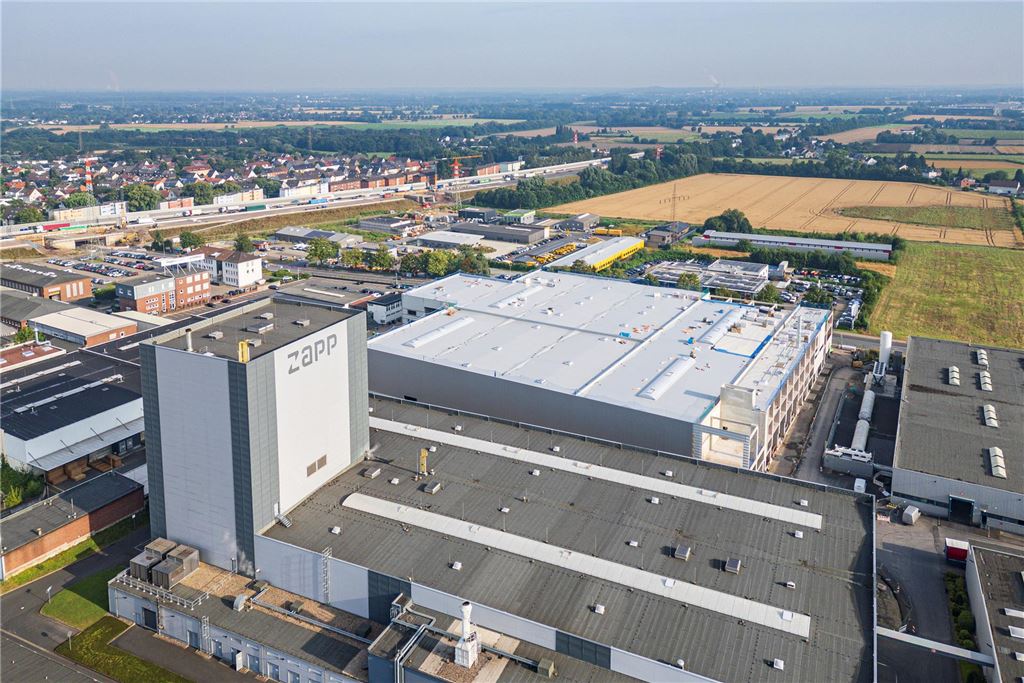 Luftbild: Neubau der Firma Zapp an der Hansastraße in Unna