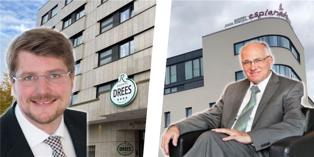 Energiekrise: Müssen Dortmunder Hotels im Winter schließen? Markus Riepe (l.) und Karl-Ulrich Kortmann sind zwei von Dortmunds Hoteliers.