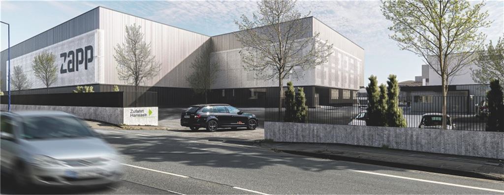 Neubau der Firma Zapp an der Hansastraße in Unna