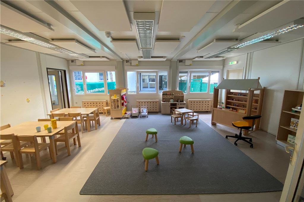 „Die Turnhalle ist unser Schmuckstück“: Kita Glückspilze feiert Eröffnung Ein Kindergartenraum von innen.