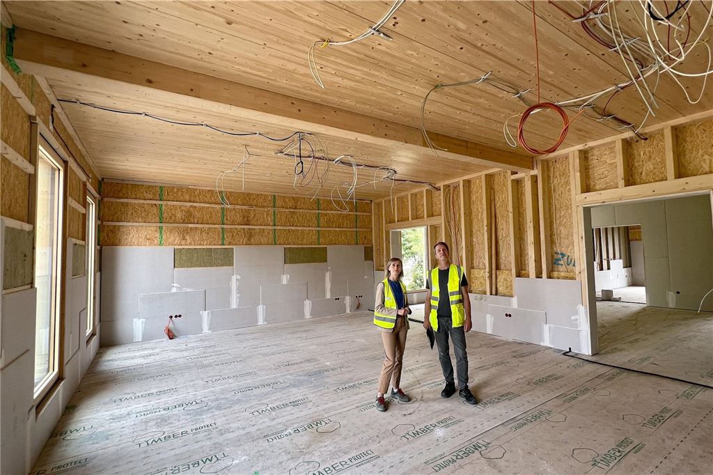 Stand Bauarbeiten Bildungsstandort Hertinger Tor - Schule und Kindergarten