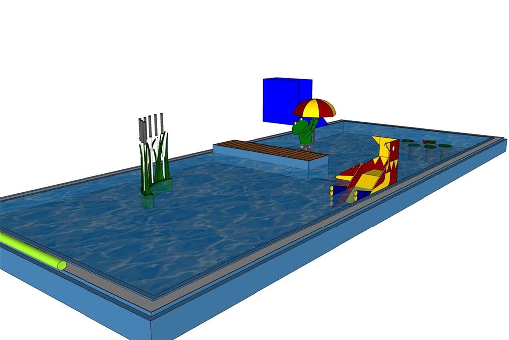 Crowdfunding fürs Freibad Dellwig: Eine Simulation des neuen Kinderbeckens für das Freibad Dellwig