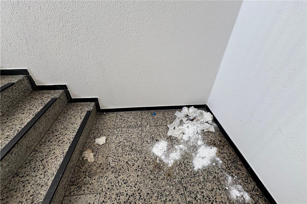 Problemhäuser: Das undurchsichtige Firmengeflecht dahinter Unter dem weißen Pulver und dem Papier befindet sich menschlicher Kot.